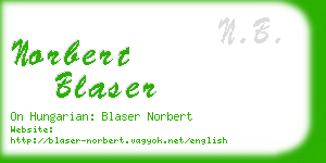 norbert blaser business card